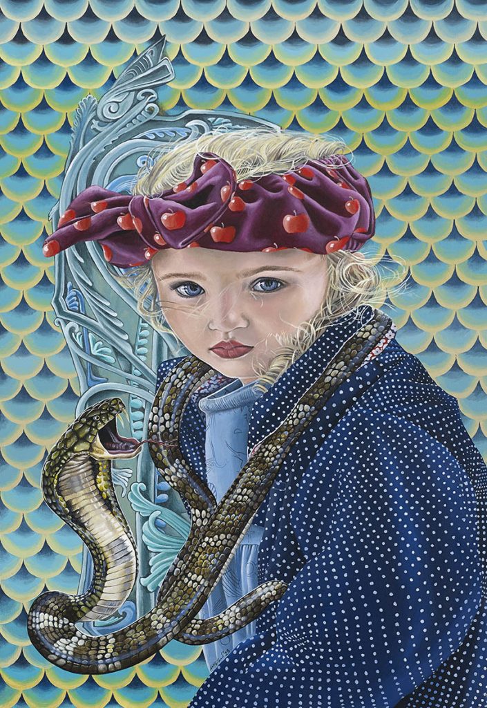 Reptilian Brain - Young Girl and Snake - Noisetteya