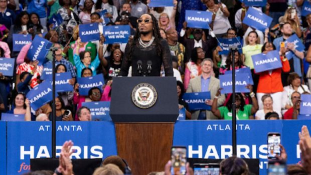 Quavo Kicks off Rally in Hometown of Atlanta for Democratic Presidential Nominee & Current VP Kamala Harris as she Embarks on Campaign Tour Across the Country